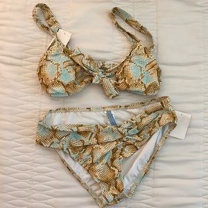 Antonio Melani snakeskin bikini size small